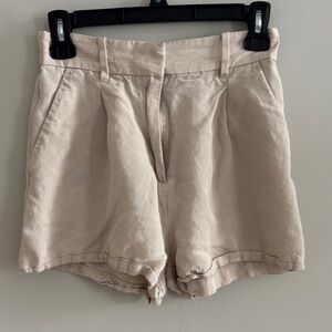 (3 for $15 item!🤑) Women's  H&M Cream /Tan Linen Shorts